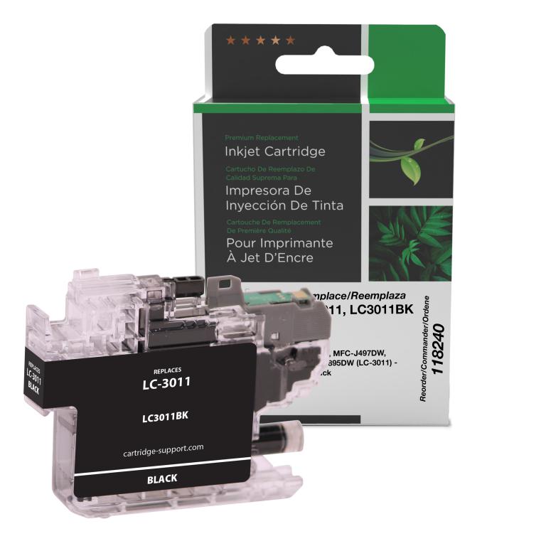 Black Ink Cartridge for Brother LC3011