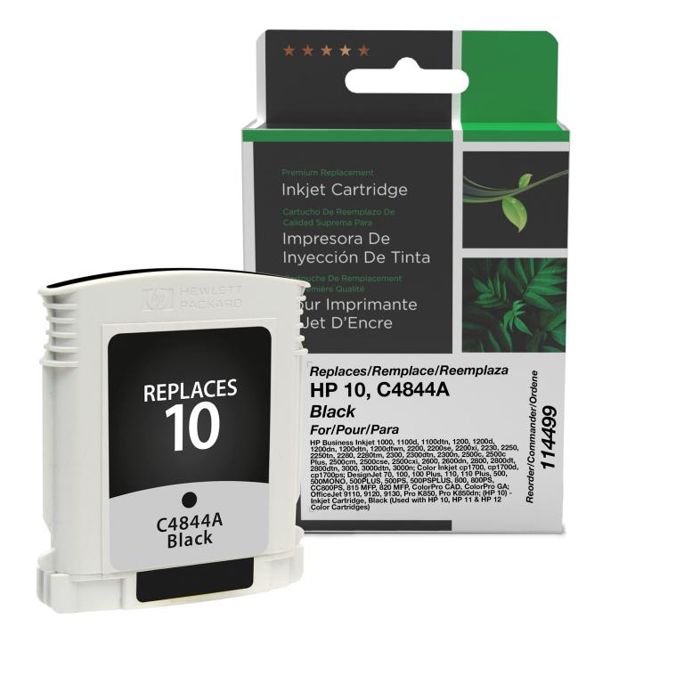 Black Ink Cartridge for HP 10 (C4844A)