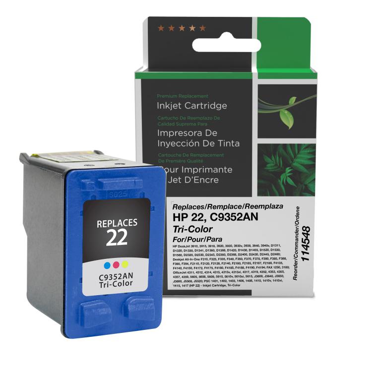 Tri-Color Ink Cartridge for HP 22 (C9352AN)