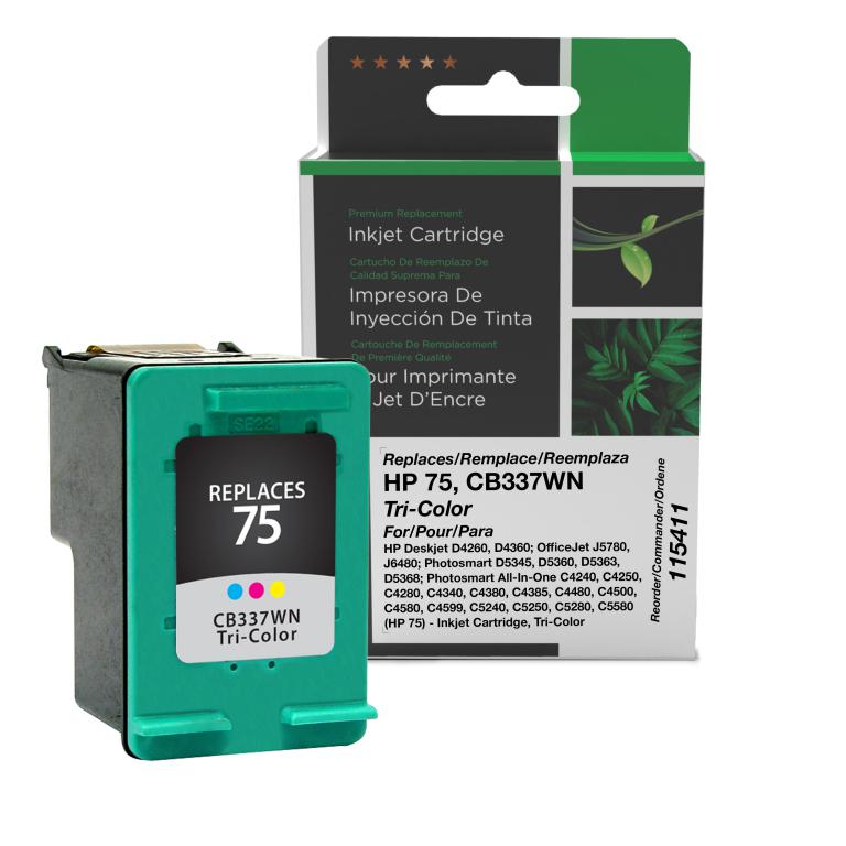Tri-Color Ink Cartridge for HP 75 (CB337WN)