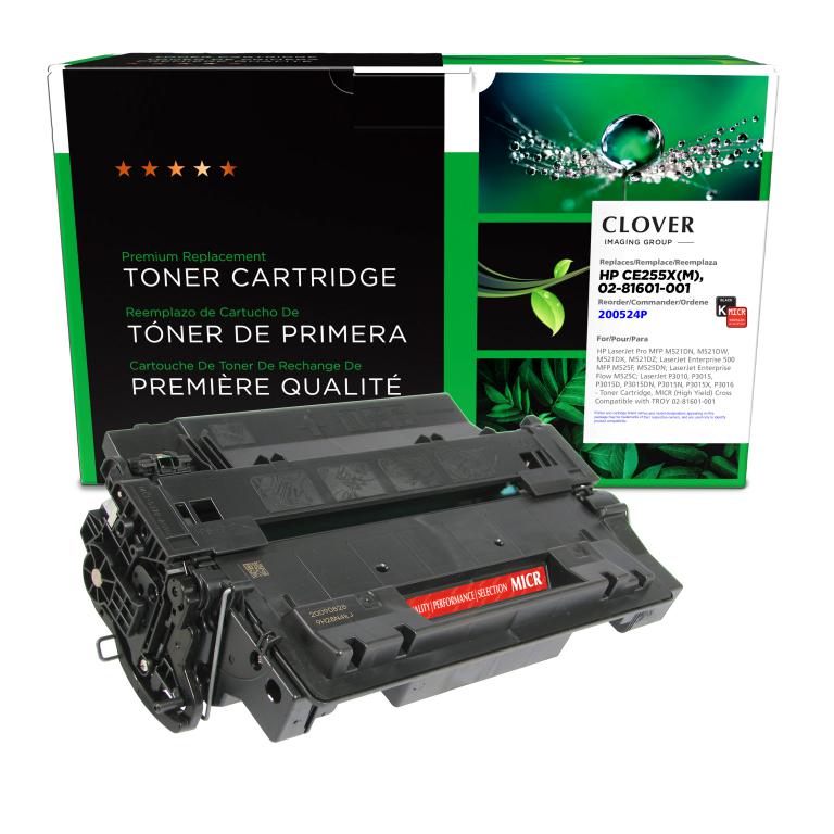 High Yield MICR Toner Cartridge for HP CE255X, TROY 02-81601-001