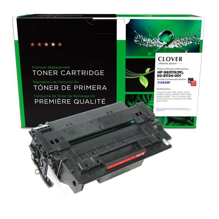 High Yield MICR Toner Cartridge for HP Q6511X, TROY 02-81134-001