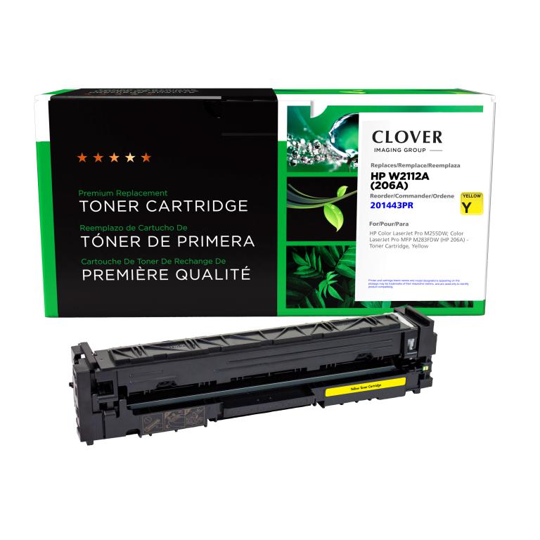 Yellow Toner Cartridge (Reused OEM Chip) for HP 206A (W2112A)