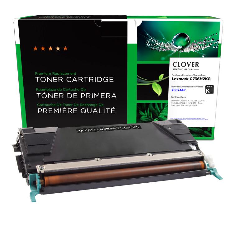 High Yield Black Toner Cartridge for Lexmark C736/X736/X738